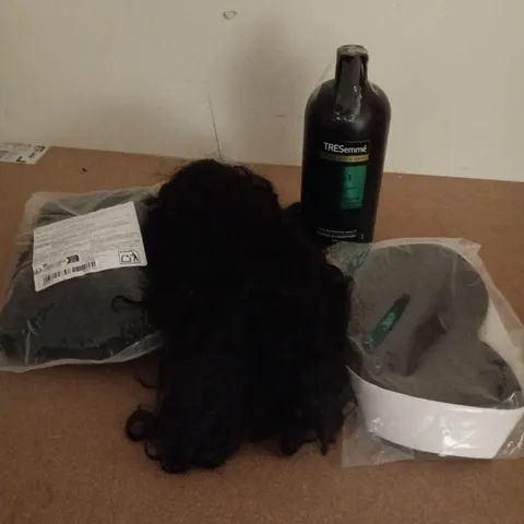 APPROXIMATELY 6 ASSORTED HEALTH & BEAUTY PRODUCTS TO INCLUDE WIGS, HAIR EXTENSIONS, TRESEMME SHAMPOO&CONDITIONER, ETC