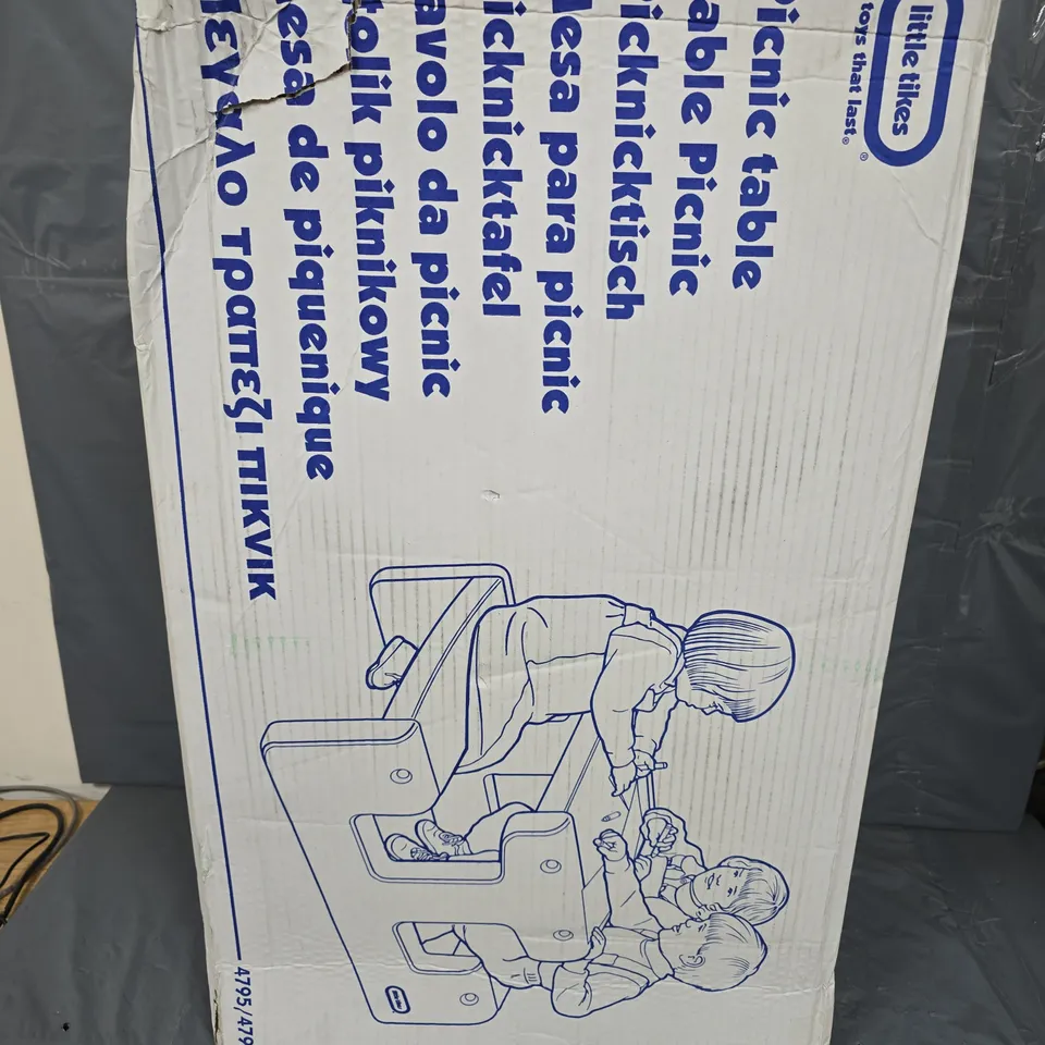 BOXED LITTLE TIKES PICNIC TABLE RRP £72