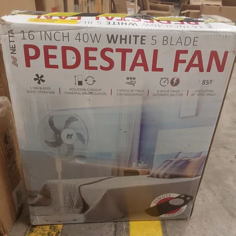 BOXED NETTA 16 INCH PEDESTAL FAN