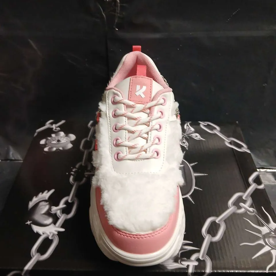BOXED PAIR OF KOI KAWAII CRYPTID CHAIN TRAINERS - UK SIZE 4