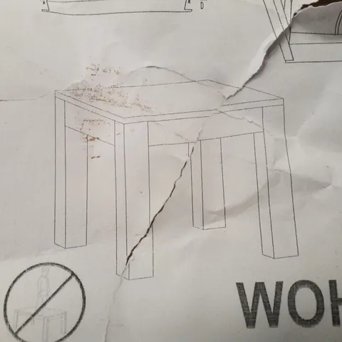 BOXED SOLID WOOD COFFEE TABLE