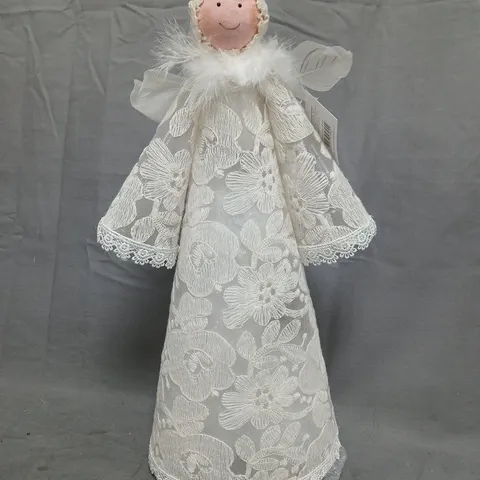 HEAVEN SENDS TALL LACE ANGEL CHRISTMAS TREE TOPPER 