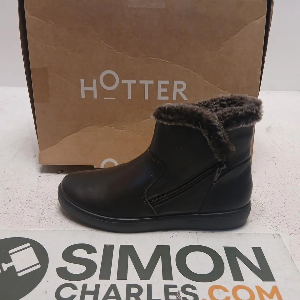 HOTTER WOMEN'S ANKLE BOOTS WITH FUR LINING – UK 4 (US 6, EU 37)