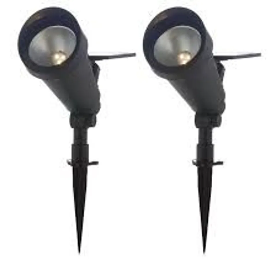 GARDEN REFLECTIONS 2 X MULTI USE AND ADJUSTABLE SOLAR SPOT LIGHTS