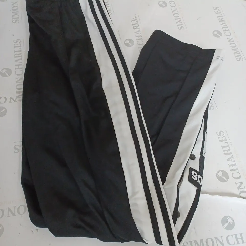 ADIDAS LOOSE FIT BLACK BUTTONED JOGGERS SIZE S