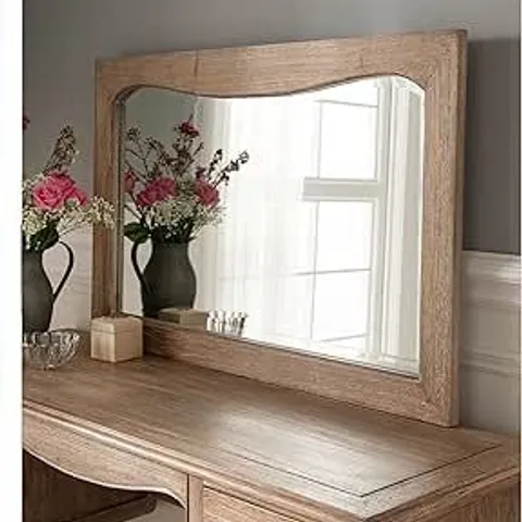 BRAND NEW BOXED HOMESDIRECT365 MONTPELLIER BLANC MIRROR - NATURAL