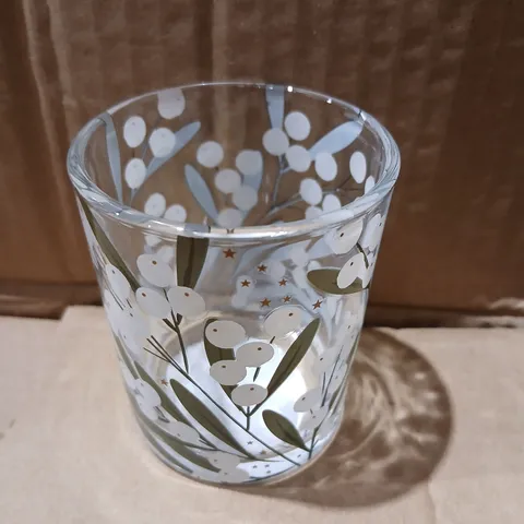 FORTY EIGHT GISELA GRAHAM LONDON GLASS TUMBLER – FLORAL PATTERN
