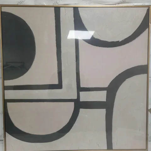 ABSTRACT SHAPES FRAMED PRINTED CANVAS
