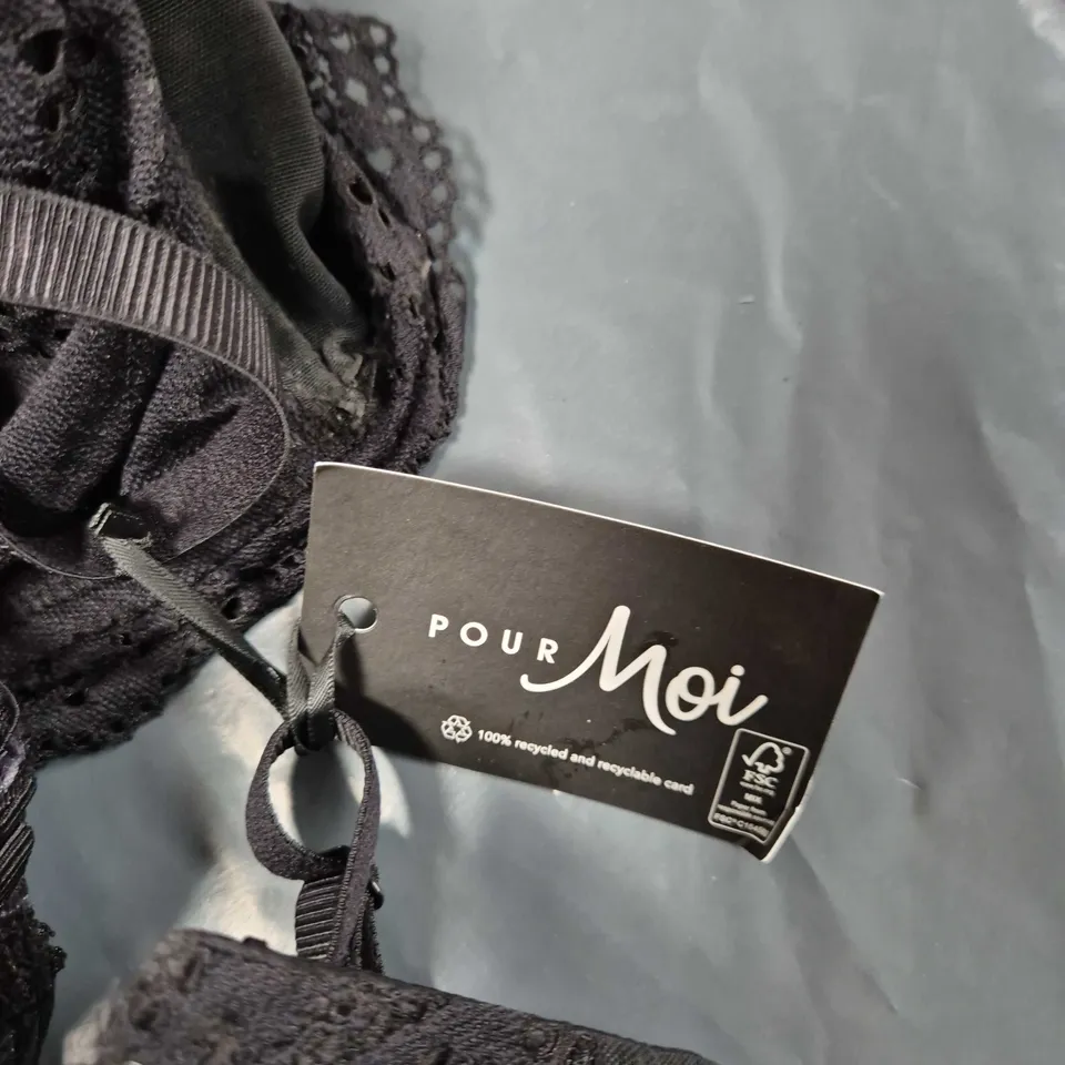 POUR MOI SWOON STRAPLESS LONGLINE BRA – BLACK, UK 36D
