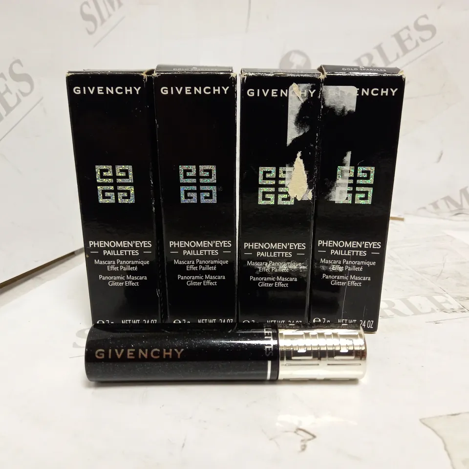 LOT OF 4 GIVENCHY PHENOMEN'EYES PANORAMIC GOLD SPARKLES MASCARA