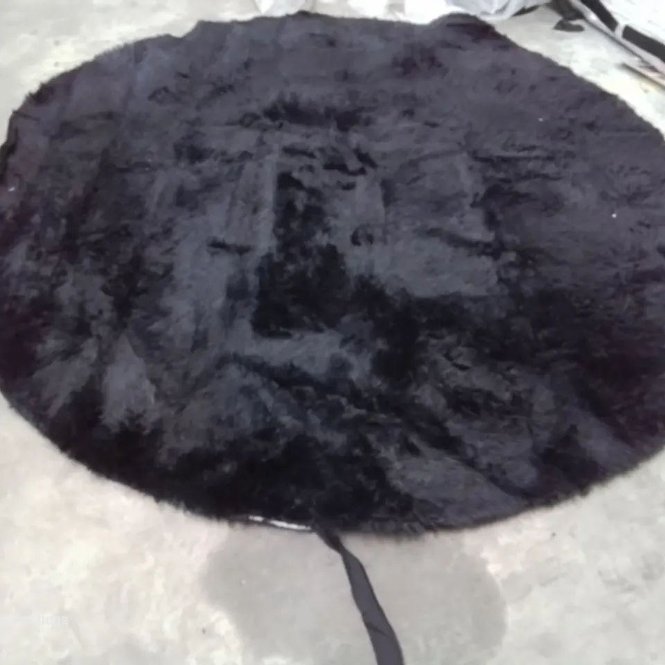 DESIGNER BRUNE4 FLUFFY HANDMADE TUFTED CIRCULAR RUG APPROXIMATELY 6'7" diam