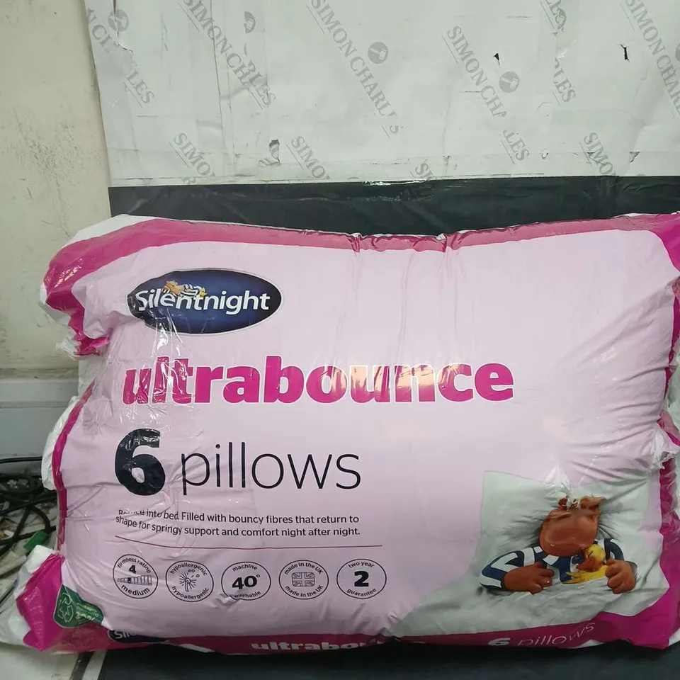 ULTRABOUNCE PILLOWS - BUY 4 GET 2 FREE! - 6 PACK - WHITE