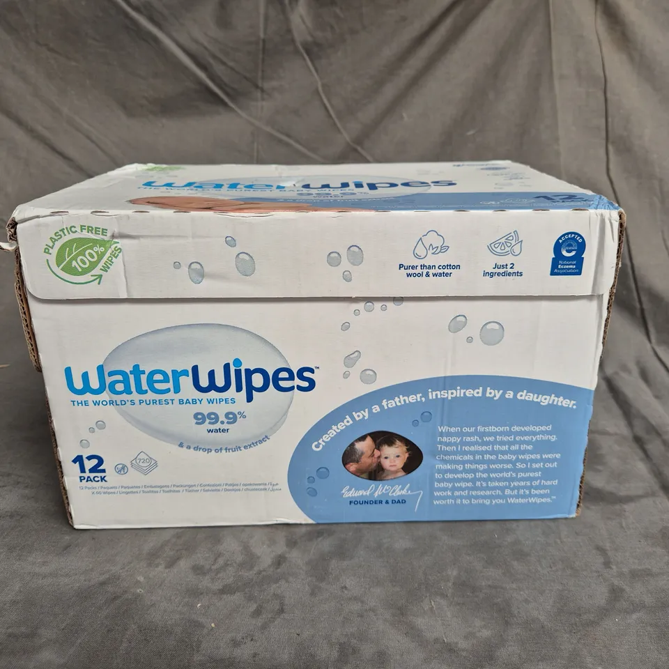 BOXED WATERWIPES BABY WIPES 12X60