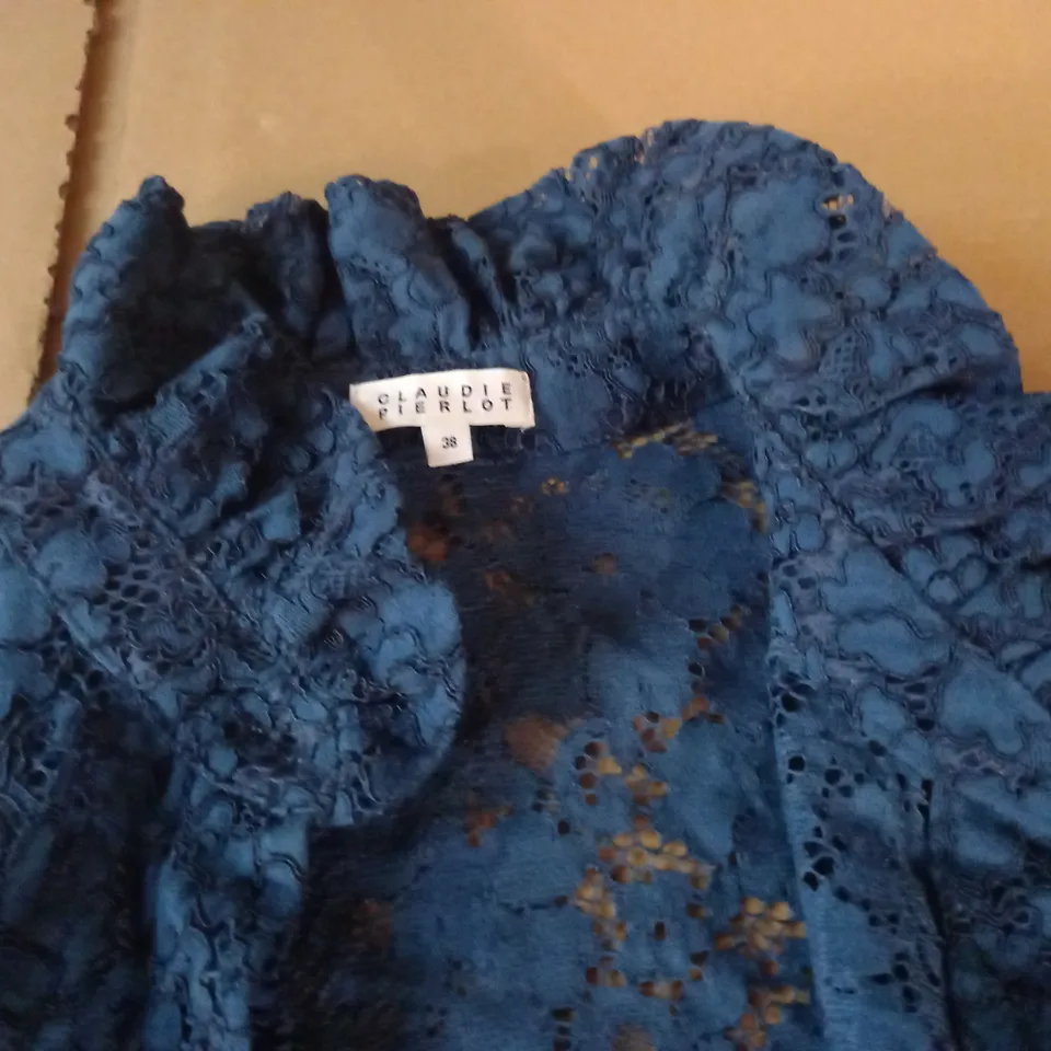CLAUDIE PIERLOT BLUE LACE TOP - 38