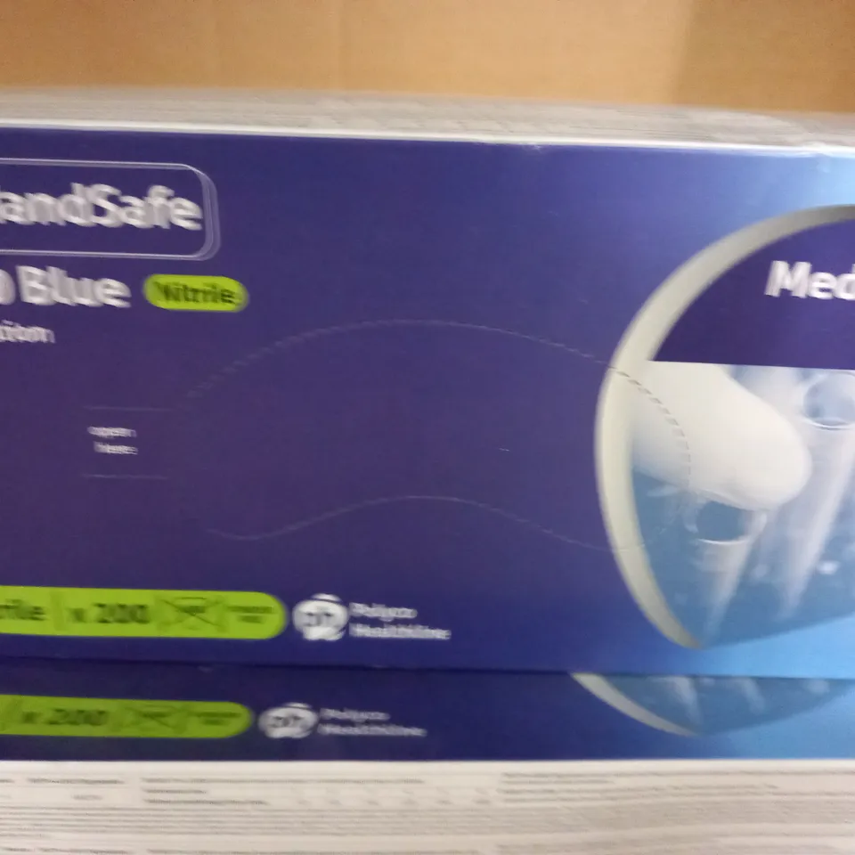 LOT OF 5 200-PACKS OF GN90 BLUE NITRILE EXAMINATION GLOVES