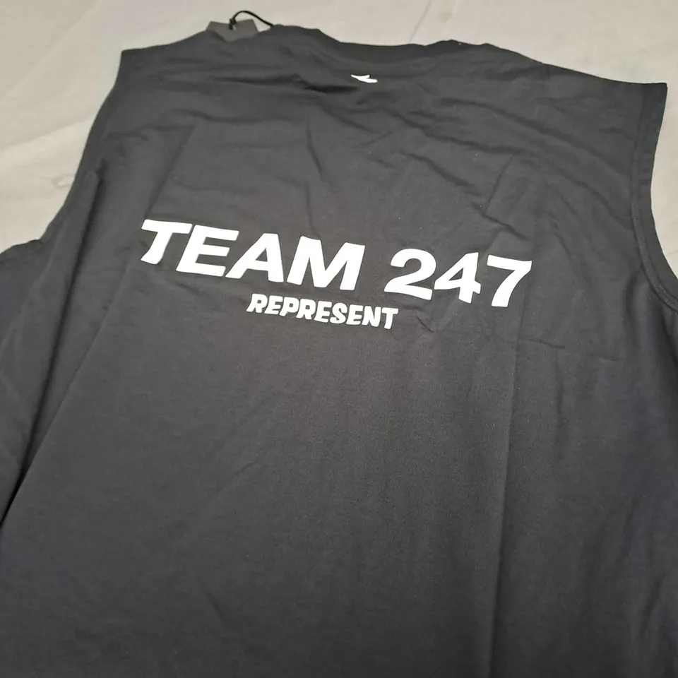 REPRESENT TEAM 247 OVERSIZED TANK IN BLACK - MEDIUM