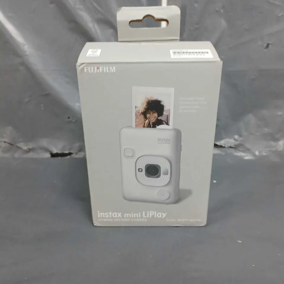 FUJIFILM INSTAX MINI LIPLAY HYBRID INSTANT CAMERA - MISTY WHITE