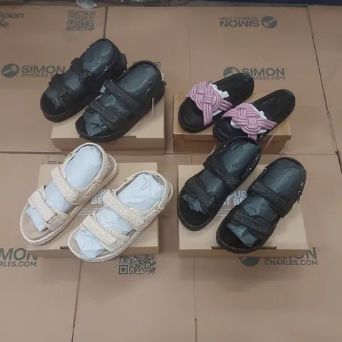 PALLET CONTAINING APPROXIMATELY 185x BRAND NEW ASSORTED DESIGNER SHOES INCLUDING: SIMPLY BE SANDALS ECT