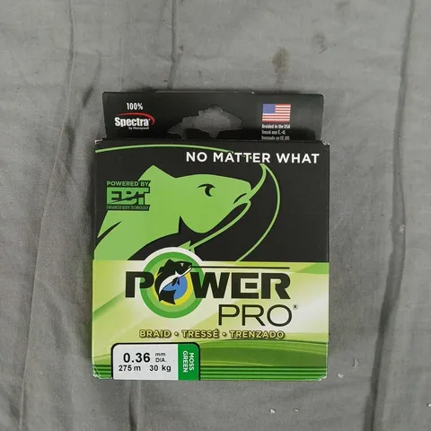 POWERPRO NO MATTER WHAT BRAIDED FISHING LINE - MOSS GREEN, 0.36MM X 275M