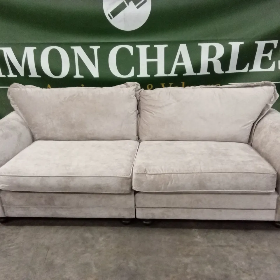 DALTON 4 SEATER TEXTURED WAVE SOFA - MINK