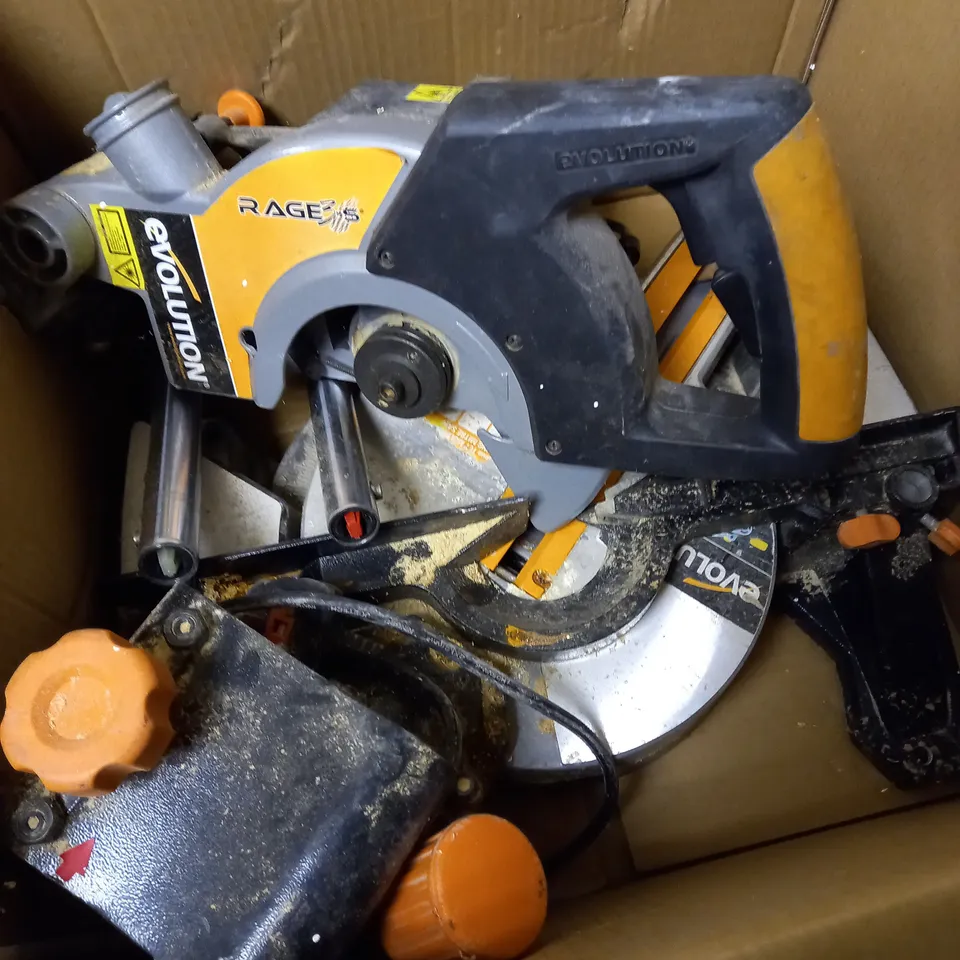EVOLUTION R210SMS+ MULTI-MATERIAL SLIDING MITRE SAW, 210 MM (230 V)