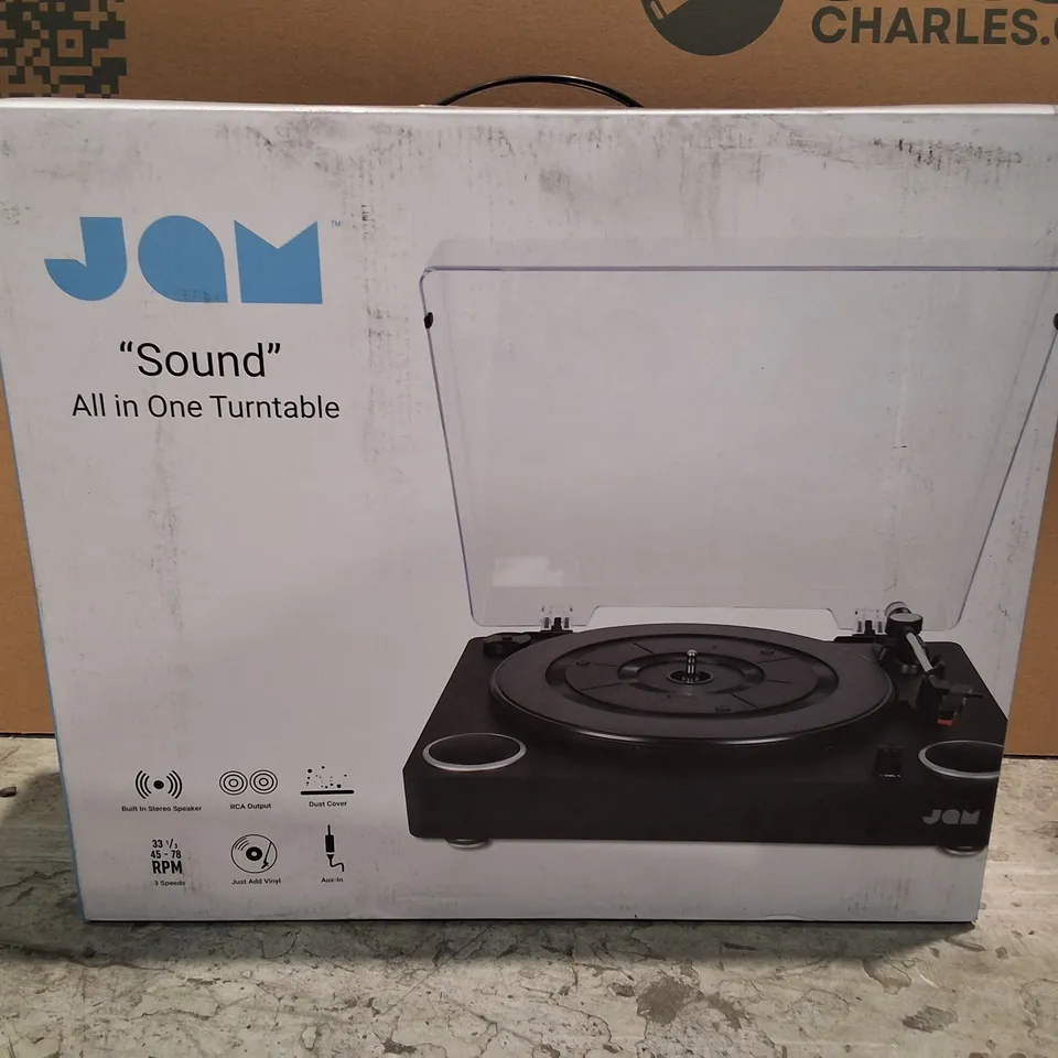 BOXED JAM SOUND ALL-IN-ONE TURNTABLE