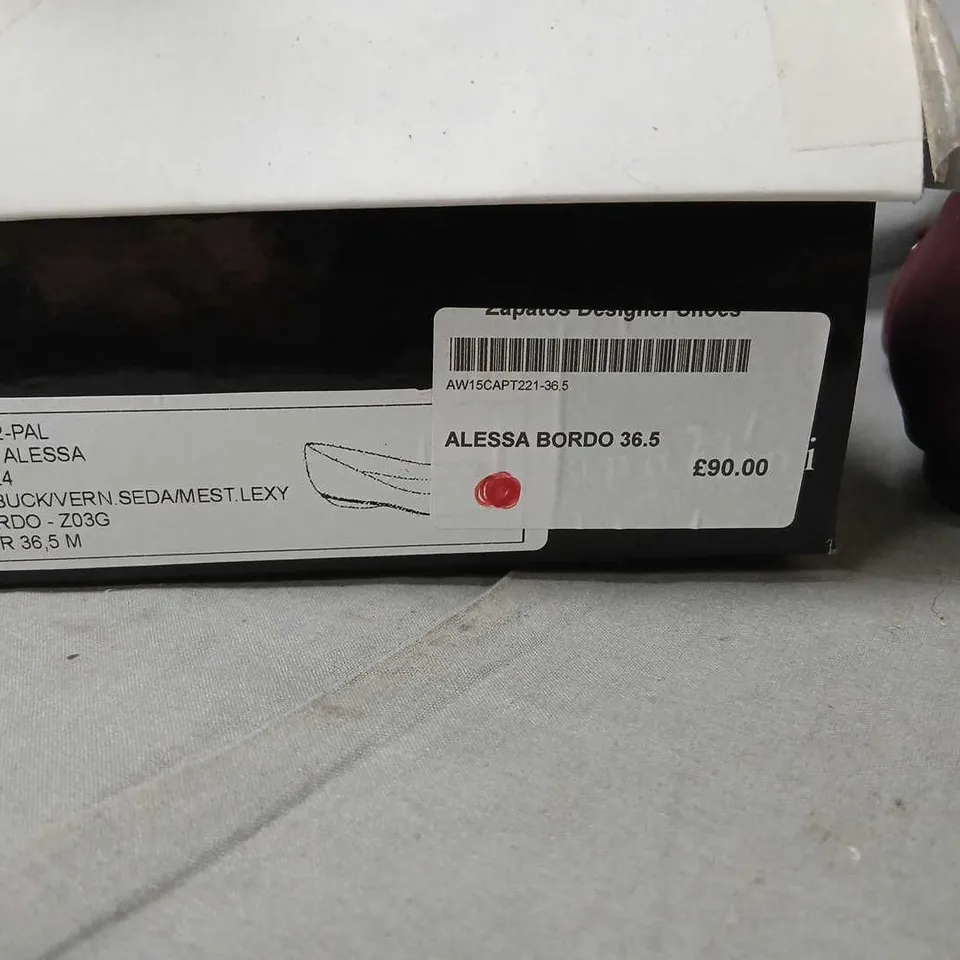 CAPOLLINI ALESSA BORDO BURGUNDY PATENT BALLET FLATS – UK 3.5 (EU 36.5)