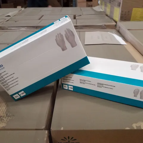 PALLET OF APPROXIMATELY INTCO VINYL DISPOSABLE GLOVES 100PK - LARGE