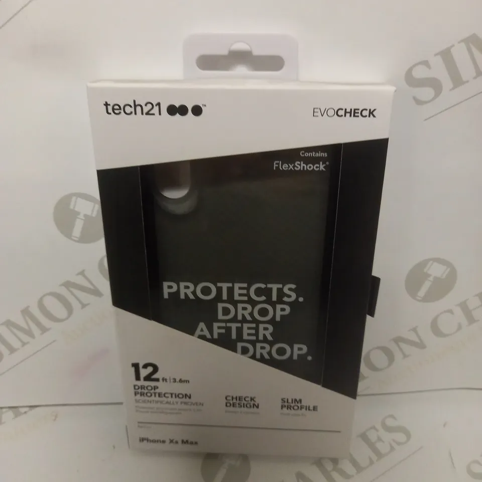 APPROXIMATELY 79 BRAND NEW BOXED TECH 21 EVOCHECK DROP PROTECTION IPHONE XS MAX BLACK