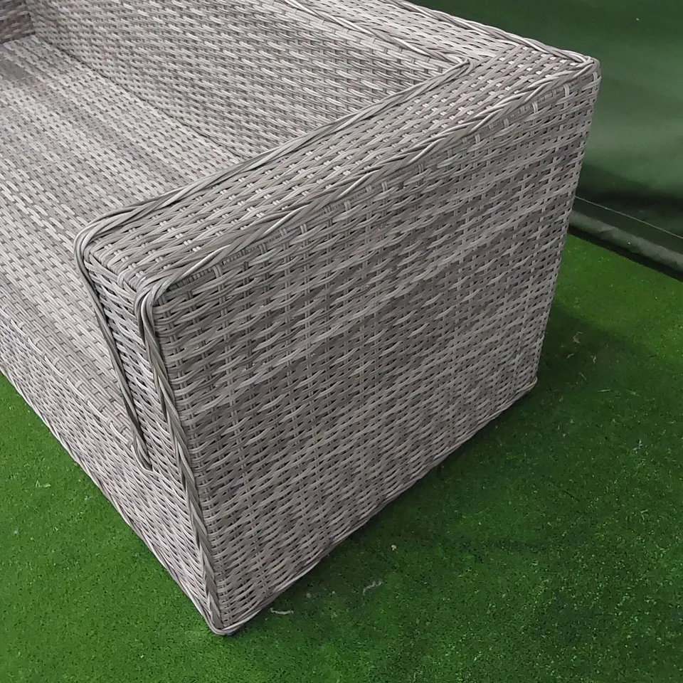 DESIGNER GREY WOVEN GARDEN/PATIO SOFA