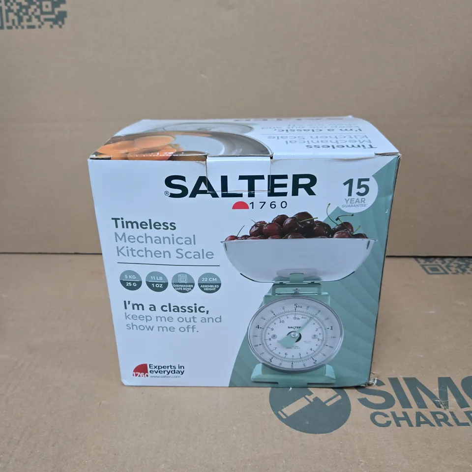 SALTER TIMELESS MECHANICAL SCALE MINT GREEN