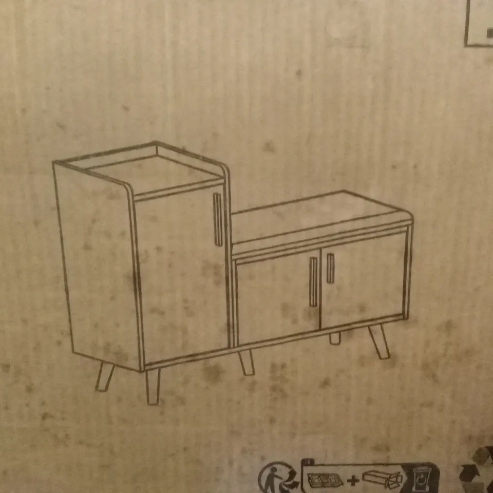 BOXED 8 PAIR SHOE STORAGE CABINET (1 BOX)