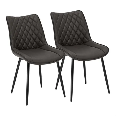 BOXED WOLTU DINING CHAIRS, ACCENT CHAIRS (SET OF 2) - BLACK (1 BOX)