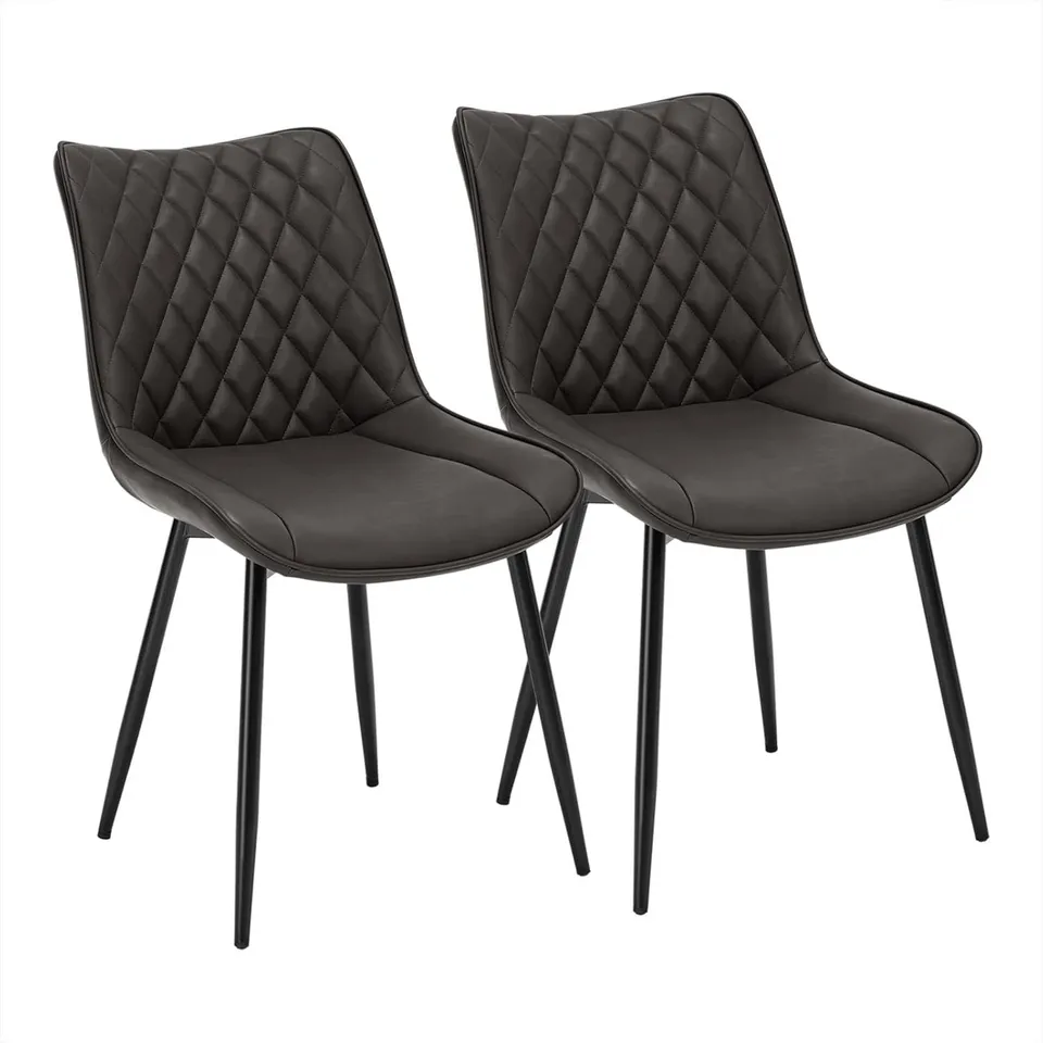 BOXED WOLTU DINING CHAIRS, ACCENT CHAIRS (SET OF 2) - BLACK (1 BOX)