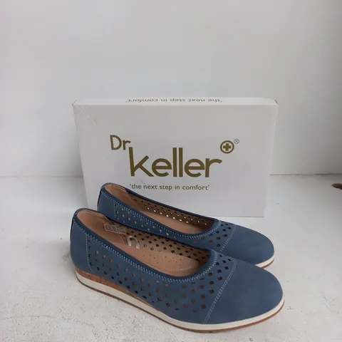 DR KELLER JILLY B1710 BLUE SLIP-ON SHOES - UK 6