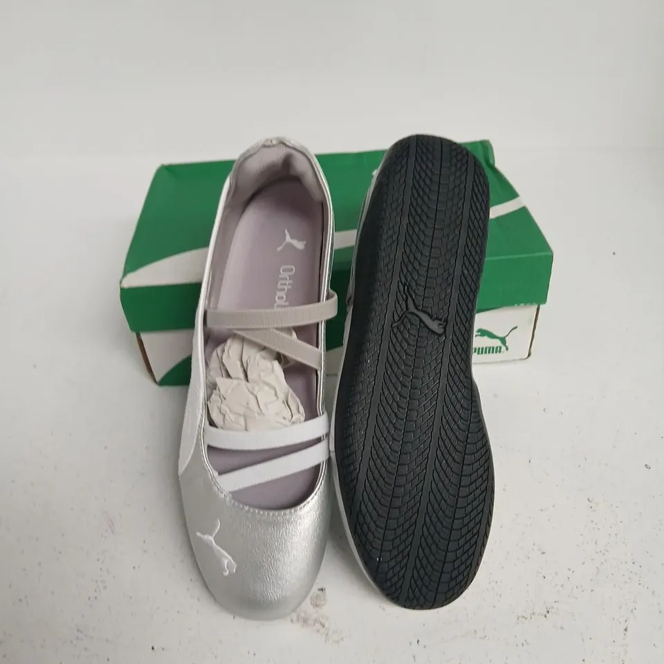 PUMA SPEEDCAT BALLET METALLIC WOMENS SHOES – SILVER, UK 7 (EU 40.5)