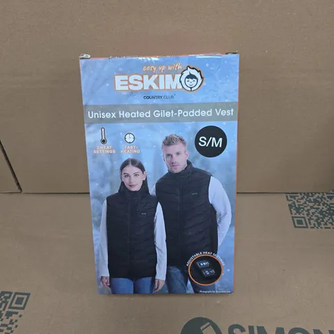 ESKIMO UNISEX HEATED GEL-PADDED VEST – S/M (CHEST UP TO 43IN)