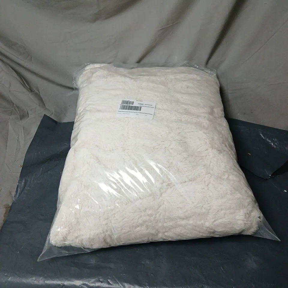 COZEE HOME LUXURY RUCHED FAUX FUR AND VELVET SOFT HEATED THROW UNBOXED