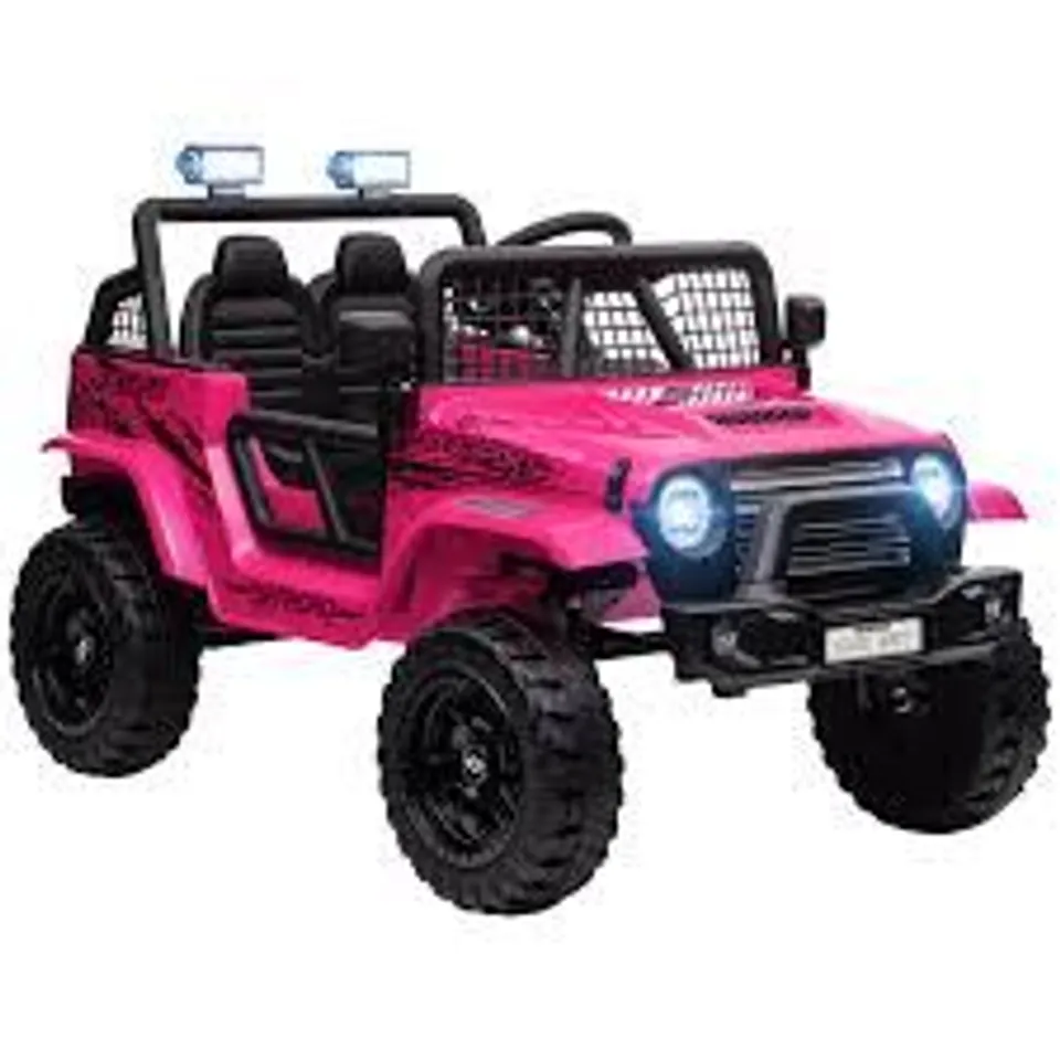 BOXED AIYAPLAY 12V BATTERY POWERED KIDS RIDE-ON CAR - PINK (1 BOX)