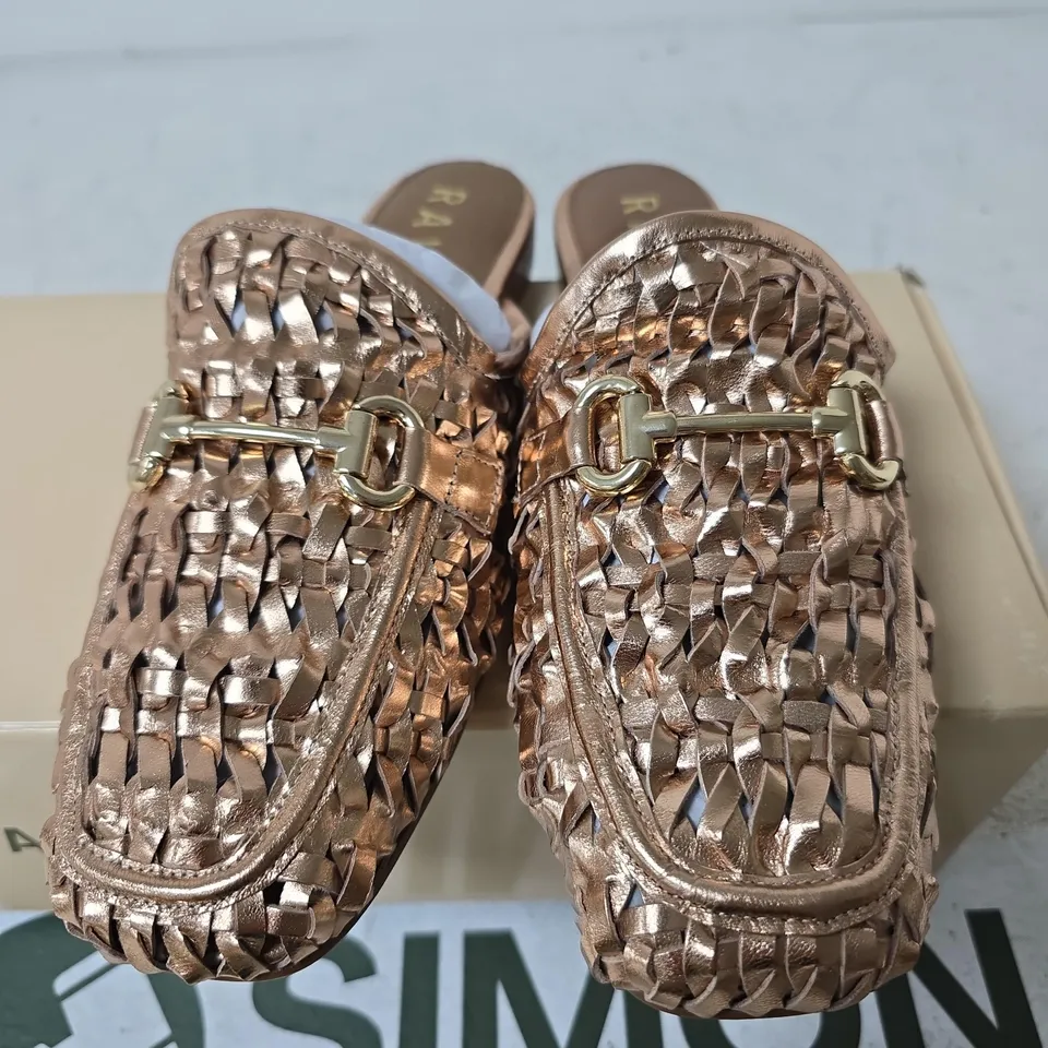 BOXED RAVEL ANSTON LEATHER SANDALS, ROSE GOLD - SIZE 5