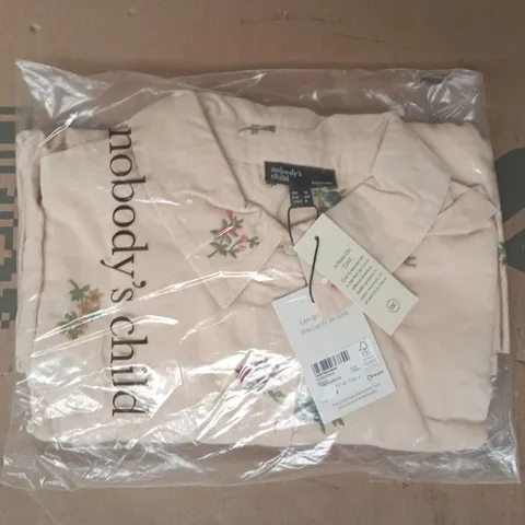 BAGGED NOBODY'S CHILD DELIA EMBROIDERED TOP IN CREAM CORD SIZE UK 12