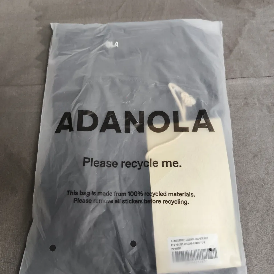 ADANOLA ULTIMATE POCKET LEGGINGS - GRAPHITE GREY SIZE M 