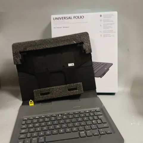 BOXED LOGITECH UNIVERSAL FOLIO KEYBOARD TABLET CASE - 9-10"
