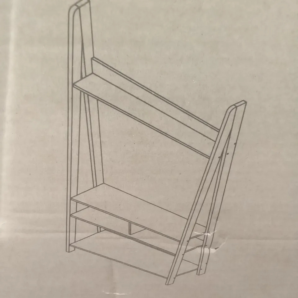 BOXED TIVA LADDER TV UNIT - OAK 