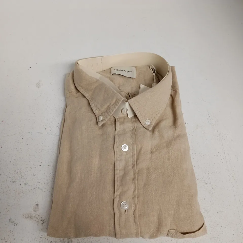 GANT LINEN SHIRT – BEIGE, REGULAR FIT, SIZE XXXL
