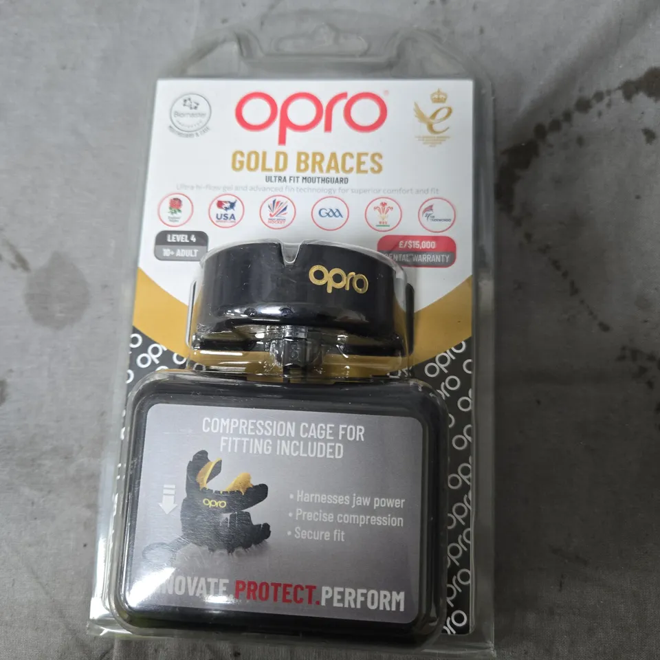 OPRO GOLD BRACES ULTRA FIT MOUTHGUARD – LEVEL 4 ADULT