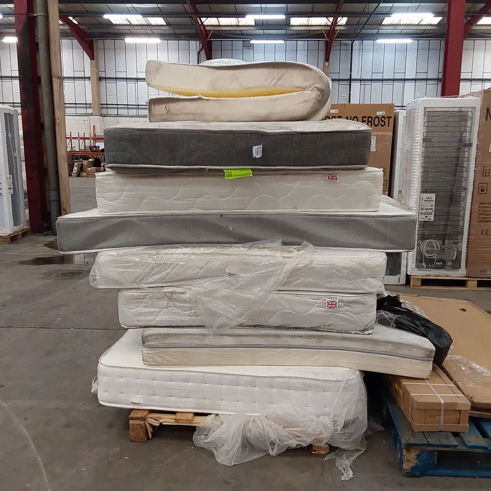 PALLET OF 9X MATTRESS OF ASSORTED SIZES AND BRANDS