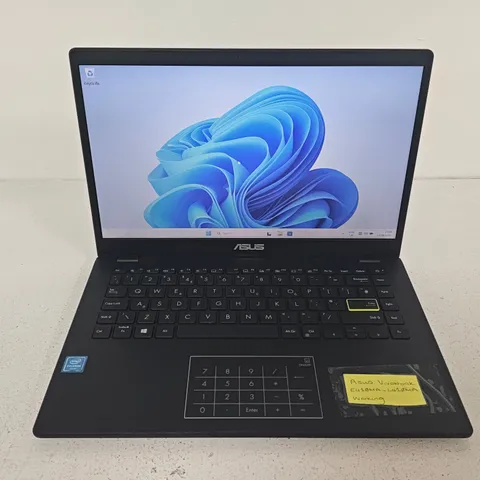UNBOXED ASUS VIVOBOOK INTEL CELERON LAPTOP IN BLACK WITH BLUE LID - E410MA-L410MA