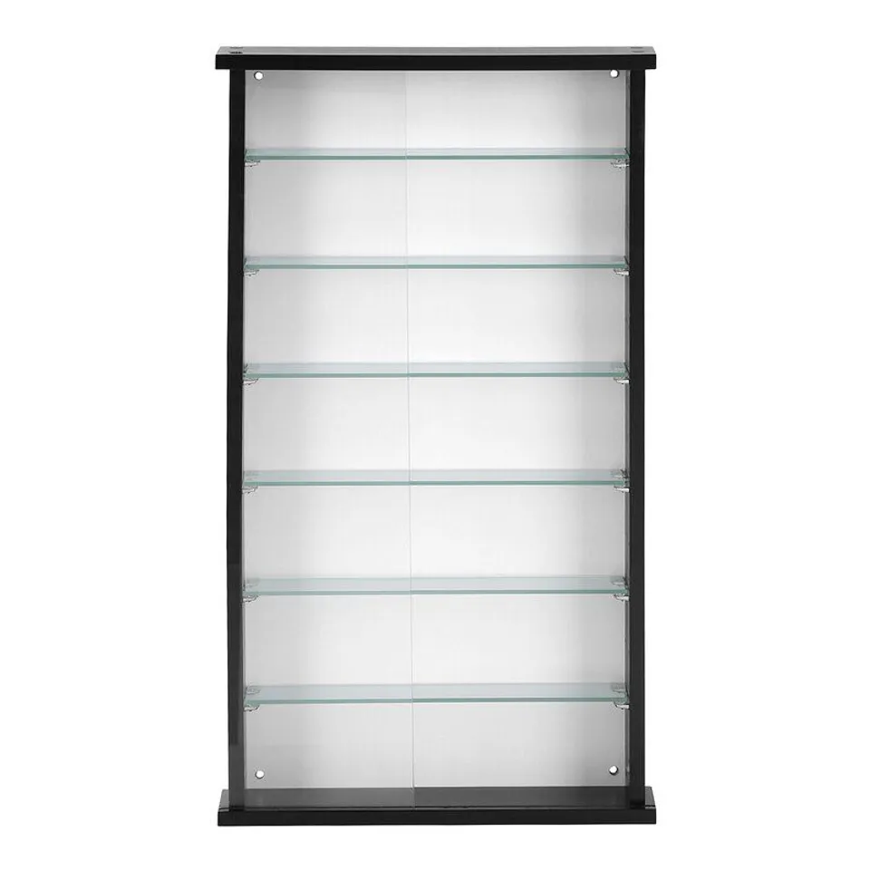 BOXED CURIO BLACK CABINET