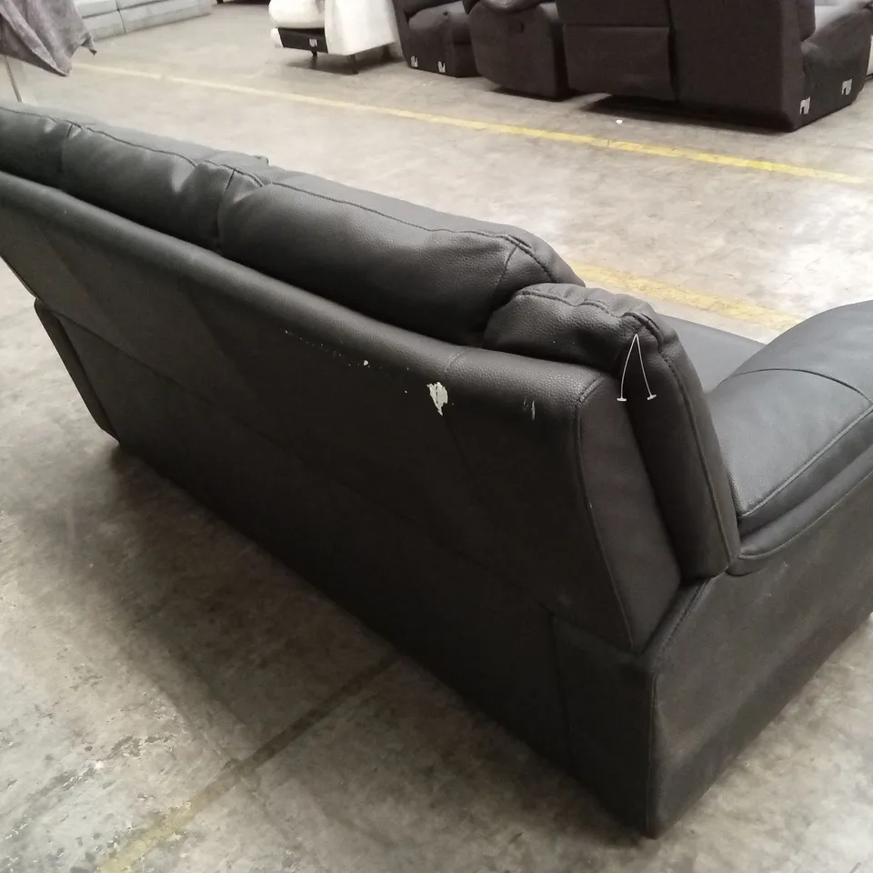 ALBION LUXURY FAUX LEATHER HIGH BACK 3 SEATER SOFA